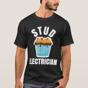 Funny Stud Muffin Electrician Husband T-Shirt