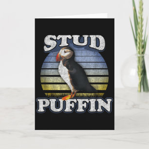 Funny Stud Muffin Vintage Retro Style Stud Puffin  Card