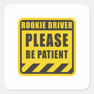 funny student driver bumper   rookie driver bumper square sticker