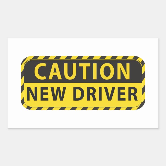  funny student driver - please be patient student  rectangular sticker (Front)