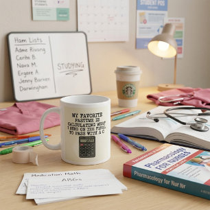Funny Student Final Exam Calculator Quote  Coffee Mug