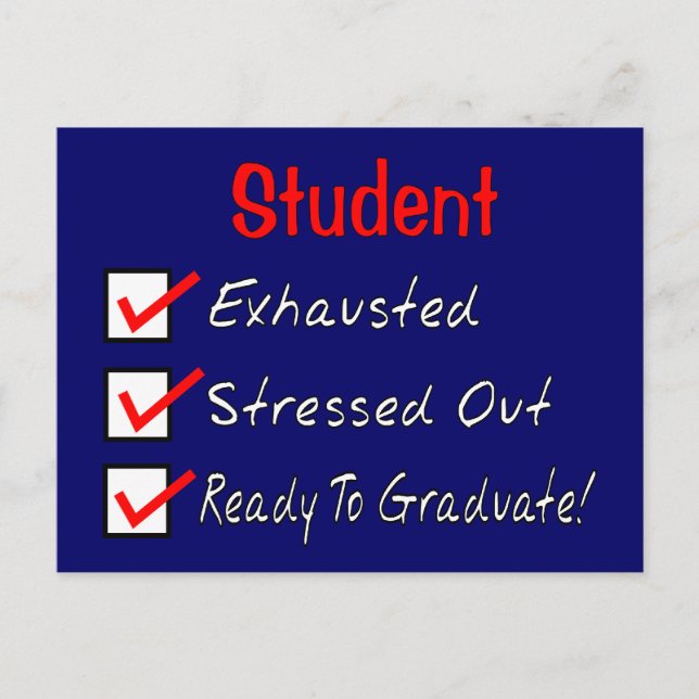 Funny Student Gifts "Ready To Graduate!" Announcement Postcard (Front)