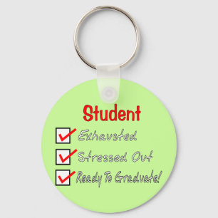 Funny Student Gifts "Ready To Graduate!" Key Ring