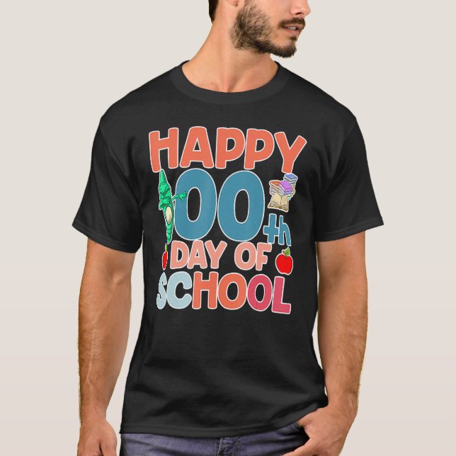 Funny Student Kids 100th Day Gift 100 Days Of Scho T-Shirt (Front)