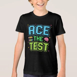 Funny Student Test Ace The Test Level Up Test Day Tri-Blend Shirt