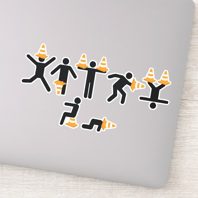 Funny Student Traffic Cones Graduation Party (Detail)