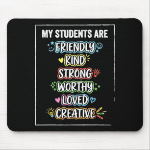 Funny students are kind strong autism awareness mouse mat