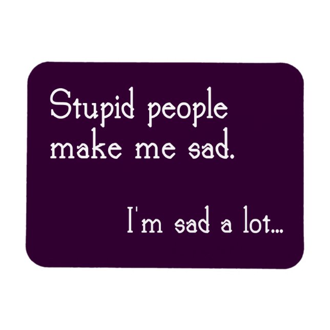 Funny Stupid People Magnet (Horizontal)