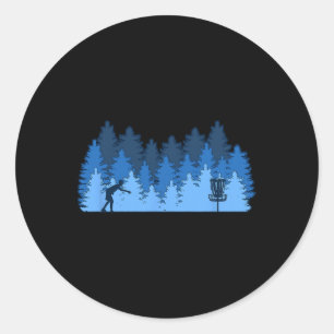 Funny Stupid Tree, Disc Golf Gift Idea Classic Round Sticker