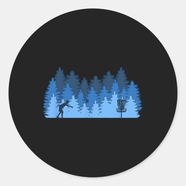 Funny Stupid Tree, Disc Golf Gift Idea  Classic Round Sticker (Front)