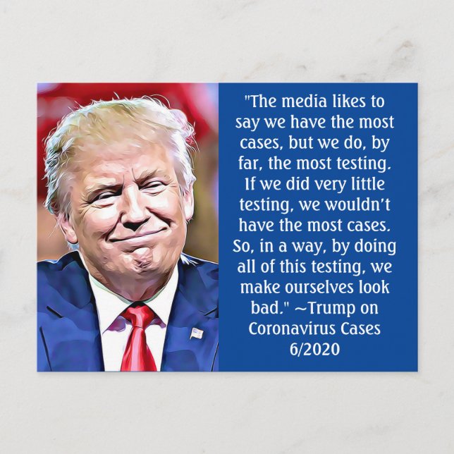 Funny Stupid Trump Quotes Memorabilia Keepsake Postcard (Front)