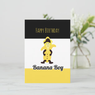Funny stylish banana holiday card