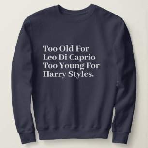 Funny Stylish Custom Minimal Monogram Navy Blue Sweatshirt