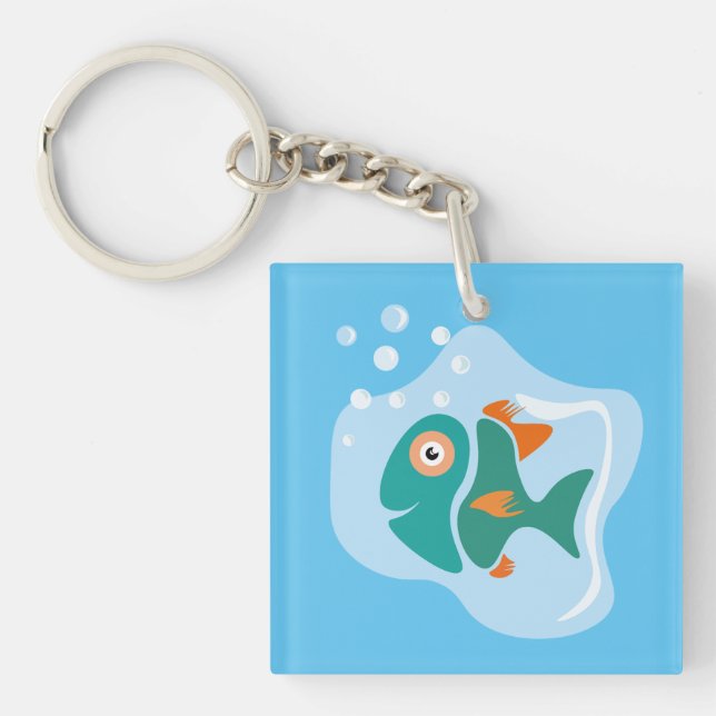 Funny Stylish Fish Key Ring (Front)