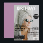 Funny  Stylish Photo Magazine 79th birthday Invitation<br><div class="desc">Funny  Stylish Photo Magazine 79th birthday invitations</div>