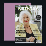 Funny  Stylish Photo Magazine 81st birthday Invitation<br><div class="desc">Funny  Stylish Photo Magazine 81st birthday invitations</div>