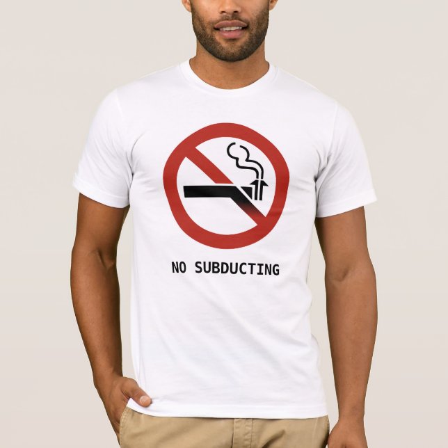 Funny Subduction Zone Geology Logo T-Shirt (Front)