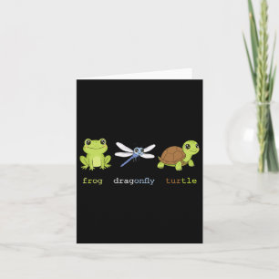 Funny Subtle Political Frog Dragonfly Turtle Resis Card