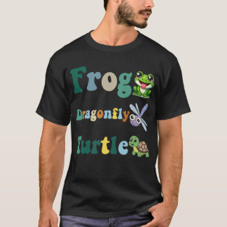 Funny Subtle Political Humour Frog Dragonfly Turtl T-Shirt