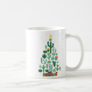 Funny Succulent Christmas Tree Cactus Gardener  Coffee Mug