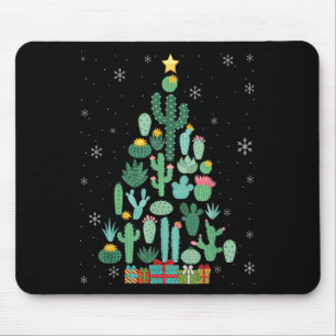 Funny Succulent Christmas Tree Cactus Gardener  Mouse Mat