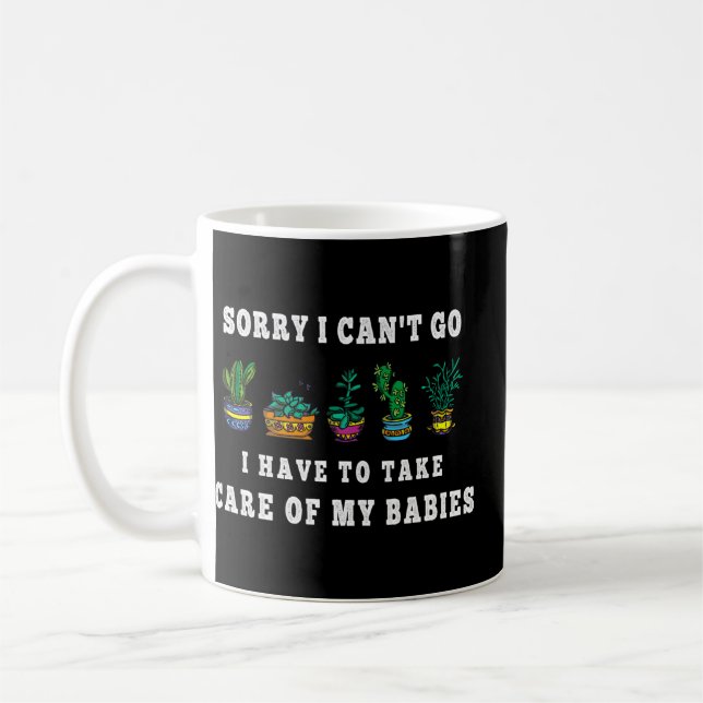 Funny Succulent Introverted Plant Parents Cactus M Coffee Mug (Left)