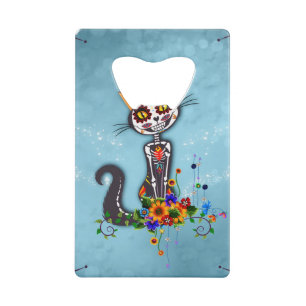 Funny sugar skeleton cat