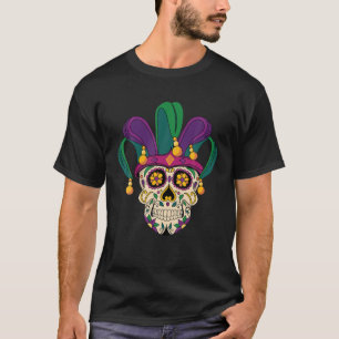Funny Sugar Skull Costume Carnival T-Shirt