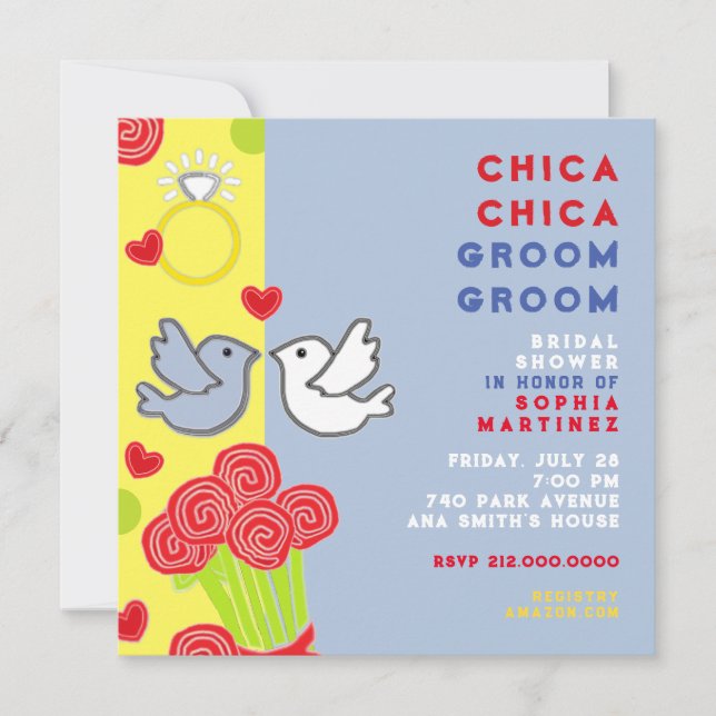 Funny Summer Bridal Shower Invitation (Front)