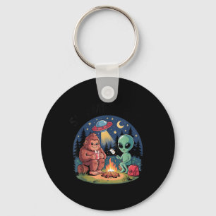 Funny Summer Camp Alien UFO Director Crew Host Key Ring
