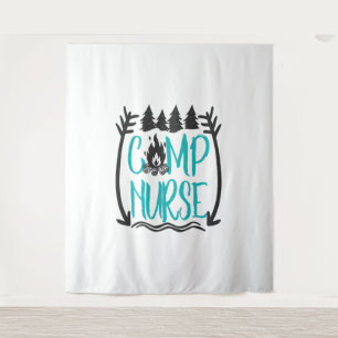 Funny Summer Camp Nurse Nursing Gift Camping RN Tapestry
