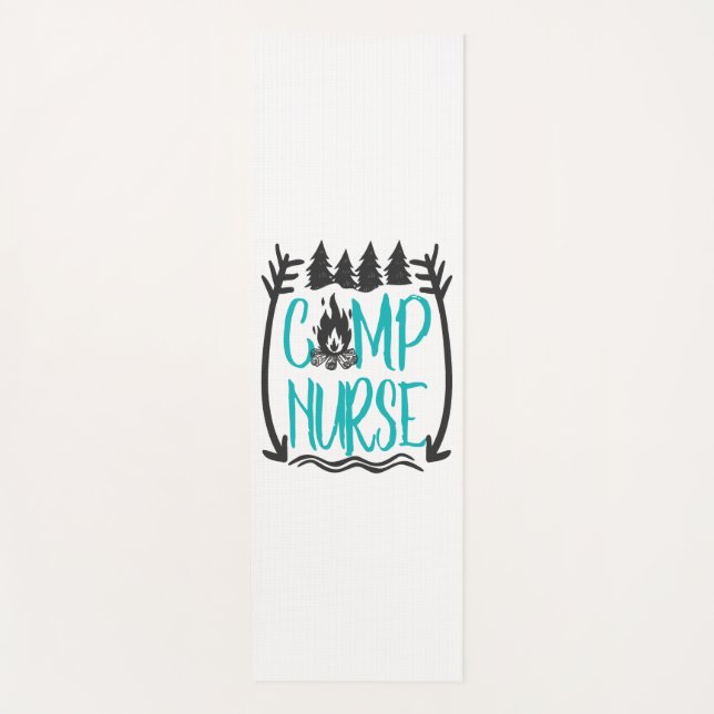Funny Summer Camp Nurse Nursing Gift Camping RN Yoga Mat (Front)