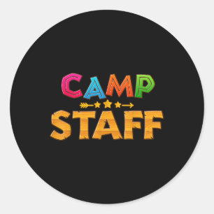 Funny Summer Camp Staff Director Camping Counsello Classic Round Sticker