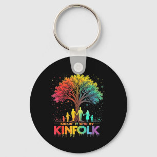Funny Summer Family Reunion Kickin with Kinfolk Key Ring