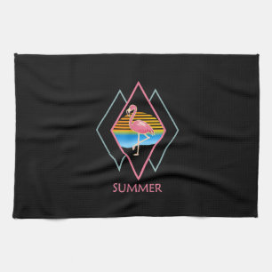 Funny Summer Flamingo Cute Flamingo Lover Tea Towel