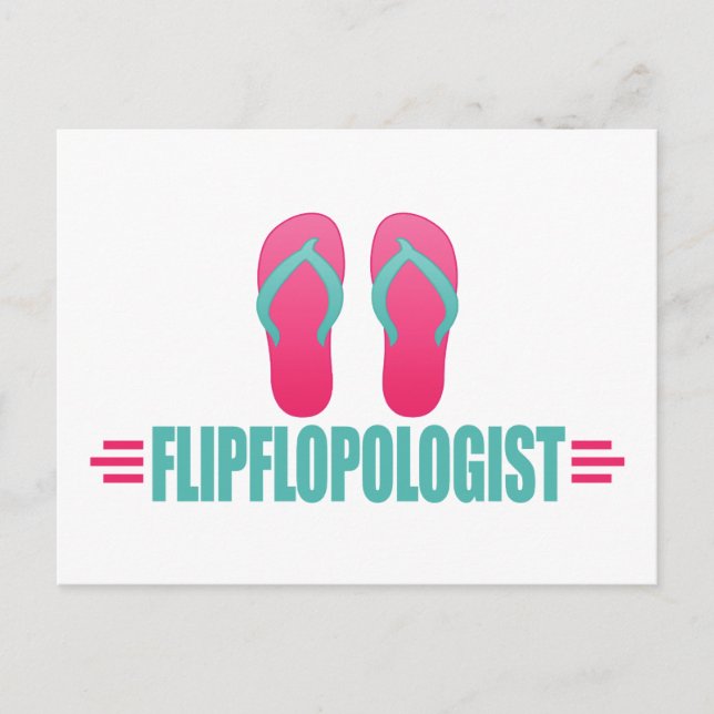 Funny Summer Flip Flops Postcard (Front)