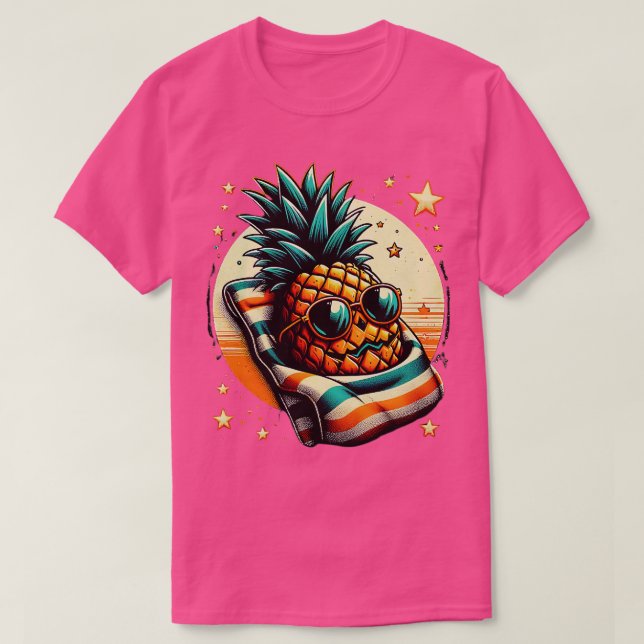 Funny Summer Pineapple Swinger Halloween T-Shirt (Design Front)