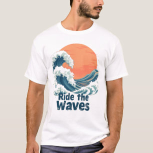 Funny Summer Ride the Waves Beach Club T-Shirt