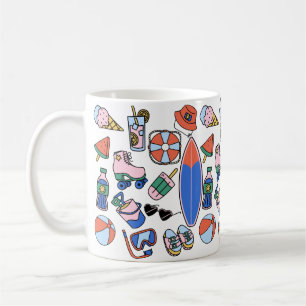 funny summer vacation beach lovers coffee mug