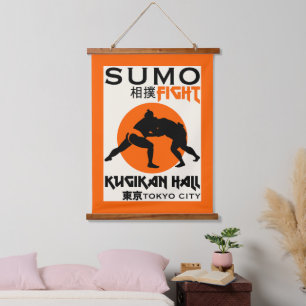Funny Sumo Wrestler Hanging Tapestry