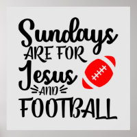 funny Sunday football Jesus word art