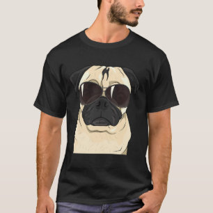 Funny Sunglass Pug T shirt Tee for Pet Lovers Esse