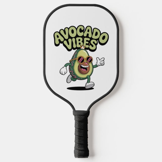 Funny Sunglasses Avocado Pickleball Paddle (Front)