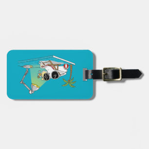 Funny Sunglasses on Vacation Cartoon Summer Luggage Tag