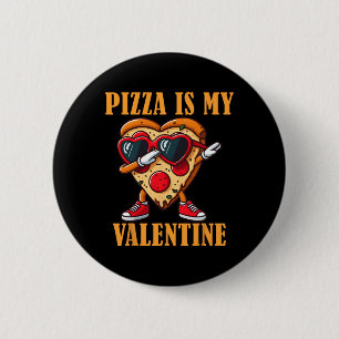 Funny Sungles Pizza Slice Dabbing Valentine's Day 6 Cm Round Badge