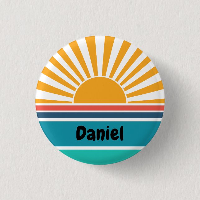Funny Sunshine Name Tag 3 Cm Round Badge (Front)