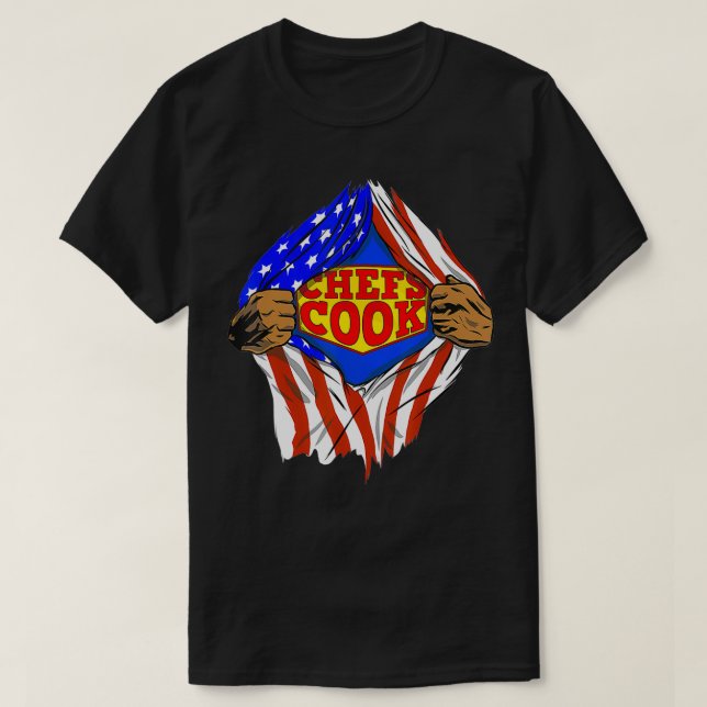 Funny Super Chefs Cook Hero chef (male) politics  T-Shirt (Design Front)