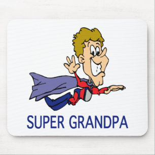 Funny Super Grandpa Mouse Mat