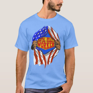 Funny Super Mental Health Worker Hero Job 1404 613 T-Shirt