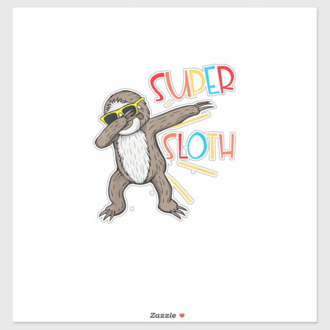 Funny Super Sloth Superhero Dabbing Dance Move Dab (Sheet)